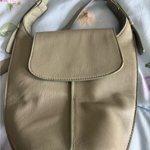 Lucky Brand Cream Leather Shoulder Bag